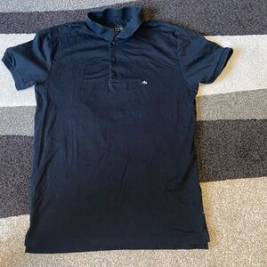 Rag and Bone Shirt Mens Small Short Sleeve Black Lightweight Polo Button Up